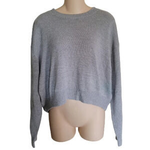 Divided by H&M Gray Knitted Cropped Sweater Top Size Women's Medium